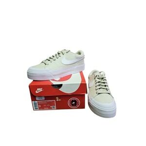 Nike Court Legacy Lift Shoes White Orange Sneakers DM7590 Womens Sz 9 New